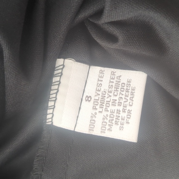 Dressbarn Black/ Blush Pink Print Flowy Chiffon Babydoll Fairy Slip Dress Sz 8 - Picture 11 of 12